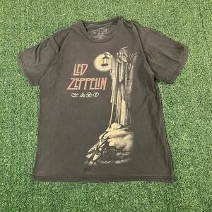 Led Zeppelin Vintage Graphic Tee Black Hermit Band Shirt Mens Medium 0164